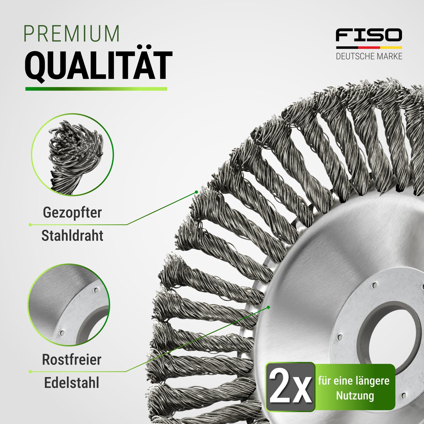 Qualität der FISO Unkrautbürste gezopfter Stahldraht