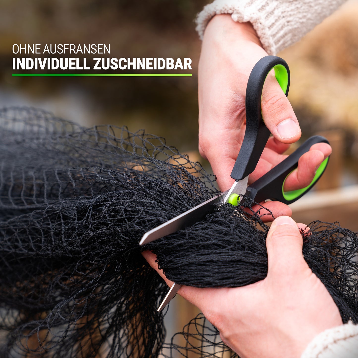 Vogelschutznetz Teichnetz Vogelabwehr | 30g/m² UV- und witterungsbeständiges HDPE 15x15mm schwarz | Gartennetz feinmaschig robust dehnbar zuschneidbar | Vogelnetz Fischreiherabwehr